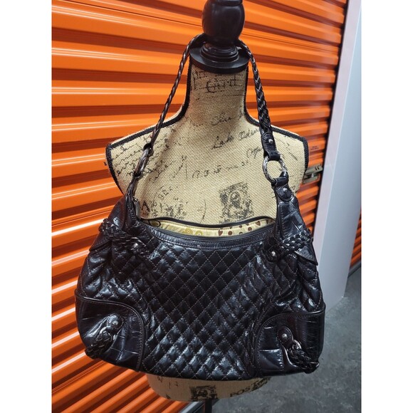 Brighton Collection Leather Black Handbag - Picture 5 of 8